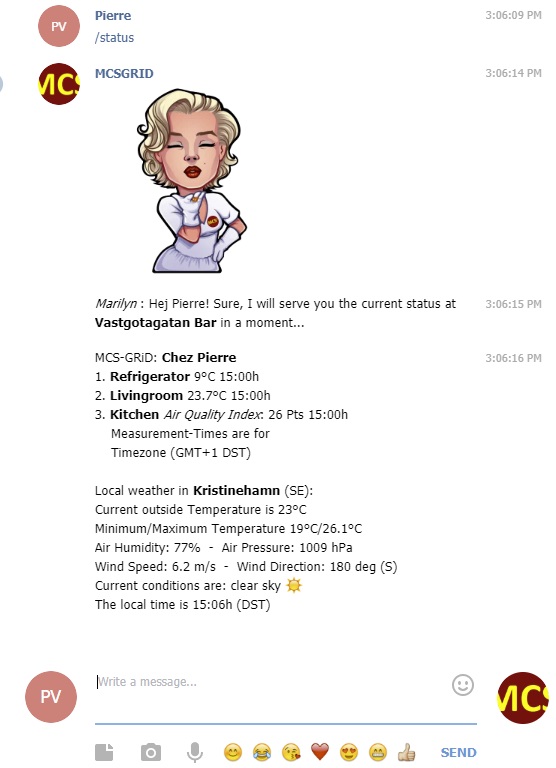 Marilyn Responding System Status